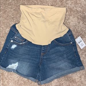NWT Maternity Jean Shorts